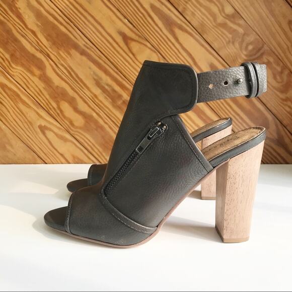 Splendid Leather Peep Toe Bootie - Picture 4 of 9